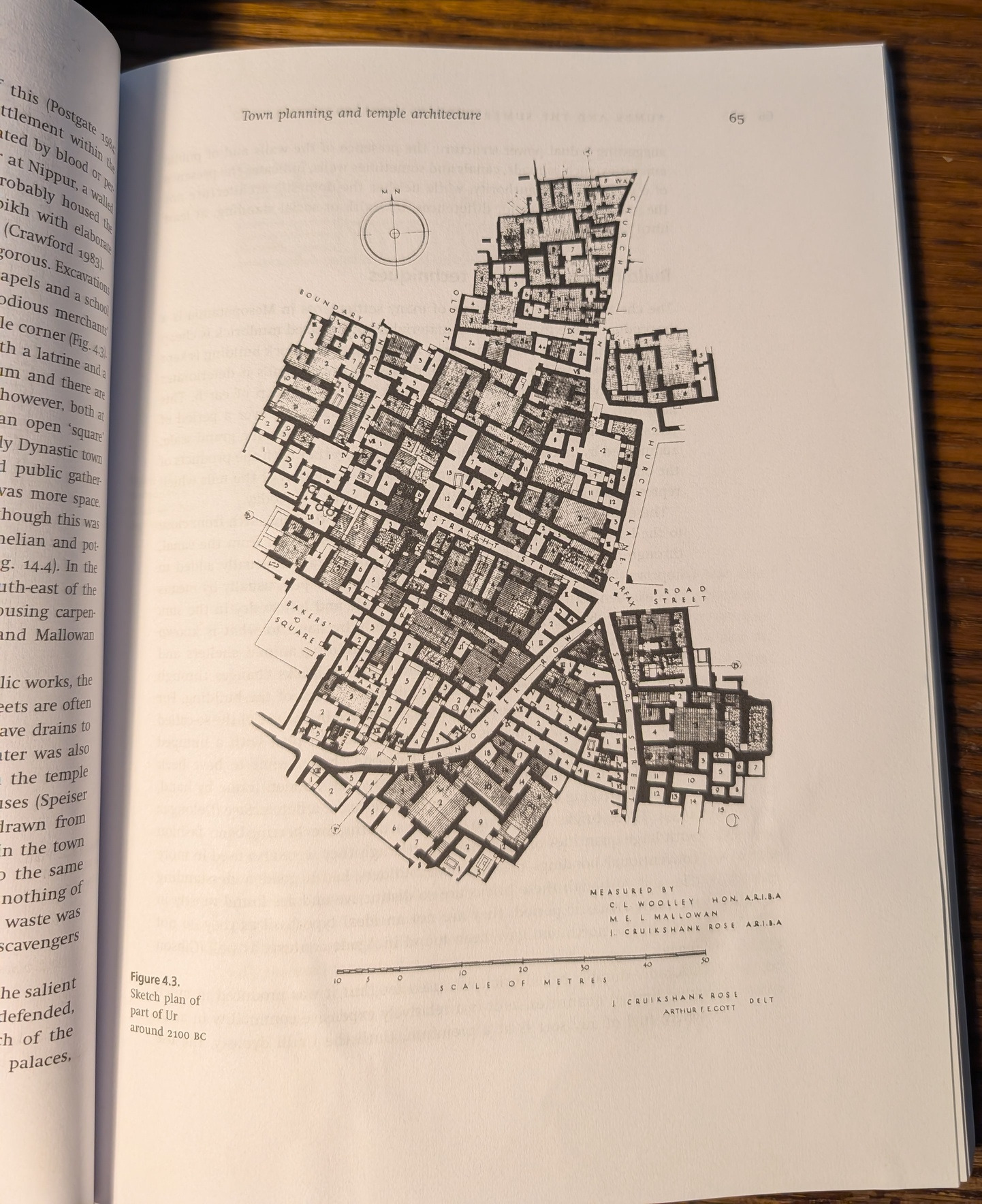 Picture from Sumer and the Sumerians by Harriet Crawford, the page showing possible layout of the city of Ur