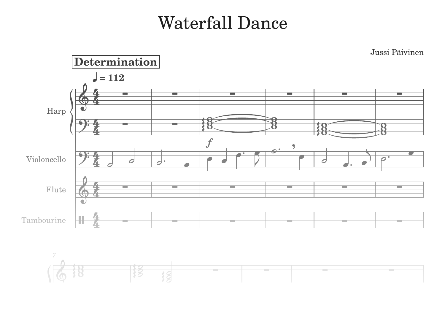 Waterfall Dance score